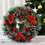 花環聖誕門裝飾 30 厘米聖誕裝飾品花環門病毒