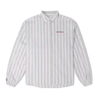 在飛比找PChome24h購物優惠-【CONVERSE】WOVEN SHIRT 長袖襯衫 女 條