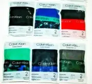 Calvin Klein Boys 2 Pack Boxer Briefs Blue Gray Navy Black Red Green New Cotton