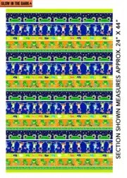 Frog Toad Stripe Glow in Dark Fabric Toadally Cool Cotton Kanvas Studio By Yard