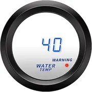 STGTZPLPDU 2 Inch 52mm Turbo Boost Gauge Vacuum Press Meter -30~30 PSI Bar Blue LED 12V Water Temp Oil Pressure Gauge Tachometer Controller Boost Meter(Water Temp Gauge)