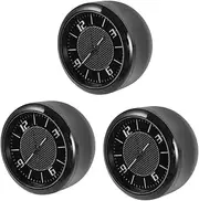 3pcs Car Clock Dashcams for Cars Clock for Nightstand Time Clock Dashboard Mini Clock Mini Nightstand Clock Tiny Clock Auto Stick on Clock Small Clock Auto Clock Zinc Alloy
