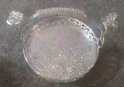 Silver-Plated 10" Round Serving Tray Dish