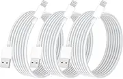 [Apple MFi Certified] iPhone Car Carplay Lightning Woven Cable, 3Pack 6Ft USB A to Lightning Cable 60W Fast Car Charger Nylon Braid Cord Screen Sync for iPhone 14/13/12/11/XS/SE/8/7, iPad, Airpods