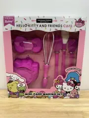 hello kitty and friends cafe mini cake making set kitty face bow molds whisk