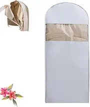 [Elfgrass] 2025 Space Saving Hanging Garment Bag with Self Compression Zipper, Dustproof Clothes Storage Organizer for Down Coats, Suits & Dresses, Wrinkle-Free Closet Organizer with Compact Design(Blue,Medium)