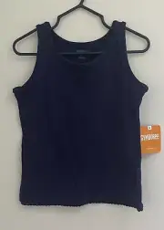 Gymboree Toddler Girls Lightweight Stretchy Lace Trim Sleeveless Top Navy 5T NWT