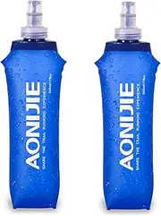 AONIJIE 2 Pack Soft Water Bottle, Water Bladder Hydration bladder for Hydration Pack, BPA-Free, for Running Hiking Cycling Climbing (500ML-2PCS)