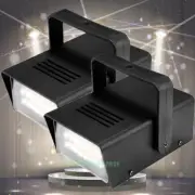 2PCS LED Disco Lights Party Stage Light Strobe DJ KTV Show Spotlight Dance Lamp