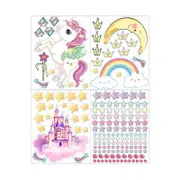Catzon 174 Pcs Stars and Unicorn Wall Decals Glow in The Dark for Kids Bedroom