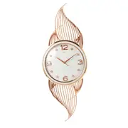 Decorative Abstract Design Round Gold Frame Wall Clock 33*82 cm