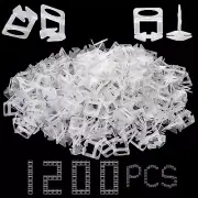 1200 Pcs Tile Leveling System Clips, 1/16" (1.5Mm) DIY Tile Leveling Spacers for
