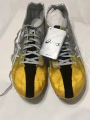 Asics G303N Mens Track & Field Shoes Size 12 Gun spike Running Yellow -