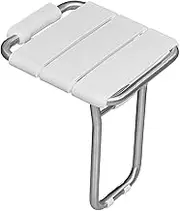 FFSPIIO Foldable Wall Shower Stools, Stainless Steel Bath Bench Bathtub Stool Elderly Disabled Safety Anti-Slip Wall Mounted Seat Shower Chair