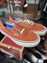 Vans Authentic SF Salt Wash Blue Orange Suede Premium NEW MENS 7 WOMENS 8.5