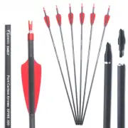 28/30/31inch Carbon Arrows Red Black Feather for Recurve/Compound Bow