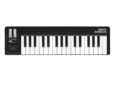 AKM320 USB MIDI Keyboard Controller, Black, 32-key
