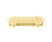 Silicone Ice Tray Mould with Lid 26 Grids Storage Box DIY Baby Food Pudding Mold-Yellow