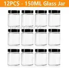 12X Glass Mason Bottle Wedding Favours Can Honey Herbs Spice Jam Containers Jars