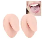 2pcs Silicone Tongue Model Lifelike Soft Human Tongue Model For Piercing Pra MUF