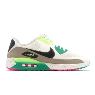 Nike 高爾夫球鞋 Air Max 90 Golf NRG 米白 綠 桃紅 男鞋 女鞋 高球 DQ0279-100