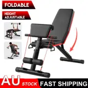 Adjustable Weight Abdominal Bench Sit-Up Back Support Fitness Flat Gym Exercise