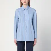 [Semicouture] Emma blue shirt with lace detail 42 IT Blue