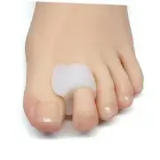 Gel Toe Separators for Overlapping Toes, Bunions, Big Toe Alignment, White