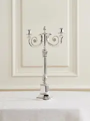 [Christofle] Christofle - Malmaison Silver-plated Candle Holder - One size One size Silver
