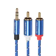 2 Pcs 3.5Mm To 2Rca Male Audio Auxiliary Aux Stereo Y Splitter Cable Cord