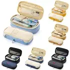 Kids Boy Girl Pencil Case Canvas Pen Bag Storage Pouch Stationery School Office