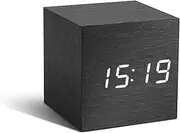 Gingko GK08W10 Cube Black Click Clock with White LED