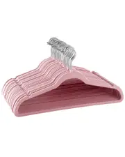 Elama Home 30pc Velvet Slim Profile Felt Hangers with Swivel Hooks