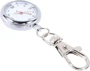 [Minkissy] 1Pc Unique Quartz Pocket Watch Keychain with Large Dial Durable Metal Pendant for Nurses and Seniors Luminous Pointer for Easy Reading Present for Accessories
