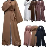 Dubai Women Muslim Open Cardigan Abaya Kaftan Long Robes Islamic Caftan Dresses