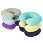 Solid Color U-shaped Nap Pillow Soft Flight Neck Pillow Memory Foam Pillows