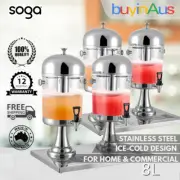 SOGA 2X 8L Double Stainless Steel Juice Cooler Dispenser Drinking Utensil
