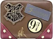 Harry Potter Hogwarts Crest Ollivanders Brown Coin & Card Purse