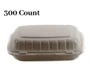 300 Pack Clam Shell Take Out Food Container 9 x 6