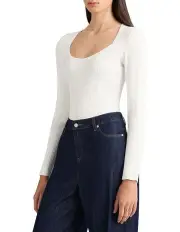 [David Lawrence] Renee Knit Top in Ivory