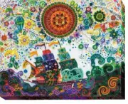 Bead embroidery kit Path to a dream needlework kit Art canvas beadwork pattern