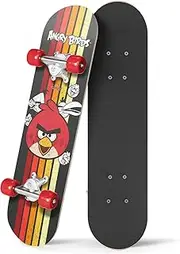 Angry Birds Kids Beginner Skateboard - Mini Wooden Cruiser Board with Cool Graphics for Boys & Girls 5-14 Years - 24” Deck, Aluminum Trucks, 54mm Wheels, Lightweight - Safe & Durable
