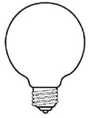 B&P Lamp 3" Dia. 40W G-25 Bulb, White, Standard Base