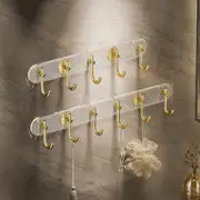 2 Pack Light Luxury Punch-Free Acrylic Bathroom Towel Hook Bathroom Clothes Hook