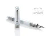 Penlux Masterpiece Delgado Fountain Pen in Snowflake - 18K Medium Point - NEW