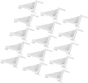 FUNNETOYU 15pcs Refrigerator Shelf Clips Freezer Support Hooks for Easy Installation Replacement Safe Polished Design for Organizing Coolers Display Cabinets