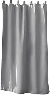 Generic Polyester Bay Window Curtains Elegant Sheer Drapes for Living Bedroom Office Sun Blocking UV Resistant Neat Stitching Grey Panel