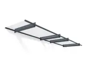 CANOPIA - Nancy 1 x 4.1 Door and Porch Awning Dark Grey Clear