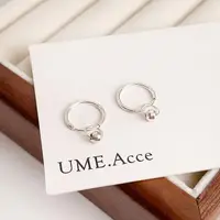 在飛比找momo購物網優惠-【UME.Acce】圈圈雷射球純銀耳環(S925純銀 純銀 