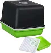 BESPORTBLE 3 Sets Seedling Tray Planting Box Starting Trays Tray with Lid Peanut Germination Flats Soilless Organic Bean Sprout Grower Sprouts Peat Pots Sprouting Jar Plug Plastic